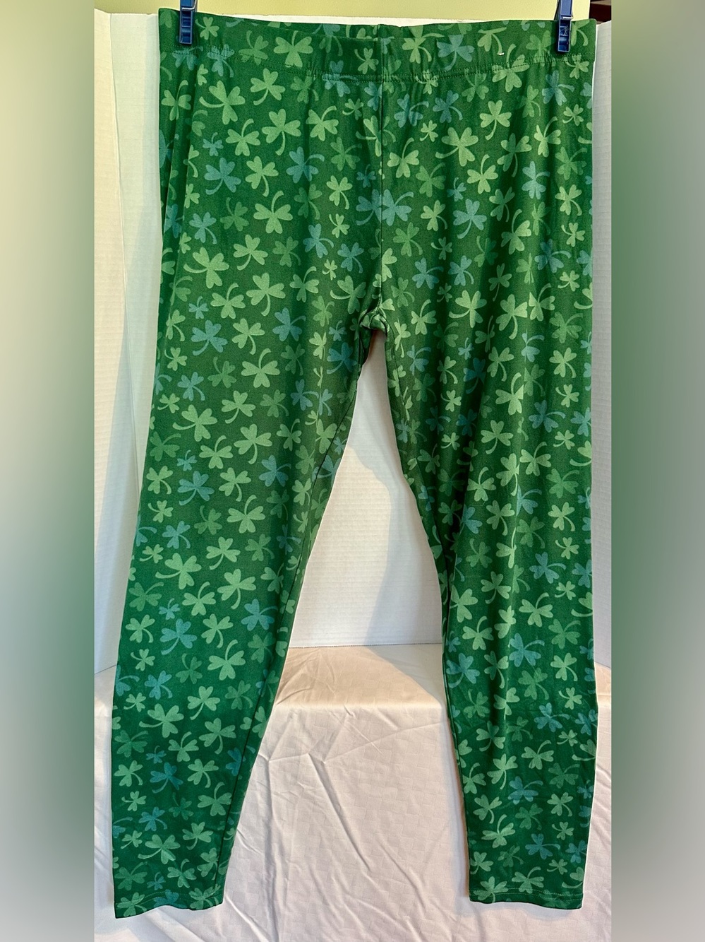 Serra Green Clover-Print Kids Pajama Bottoms